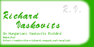 richard vaskovits business card